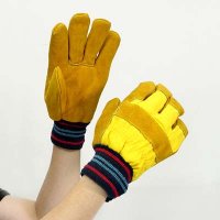 Cotton Chrome Leather Gloves