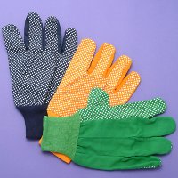 Cotton Woven Gloves with PVC Dots
